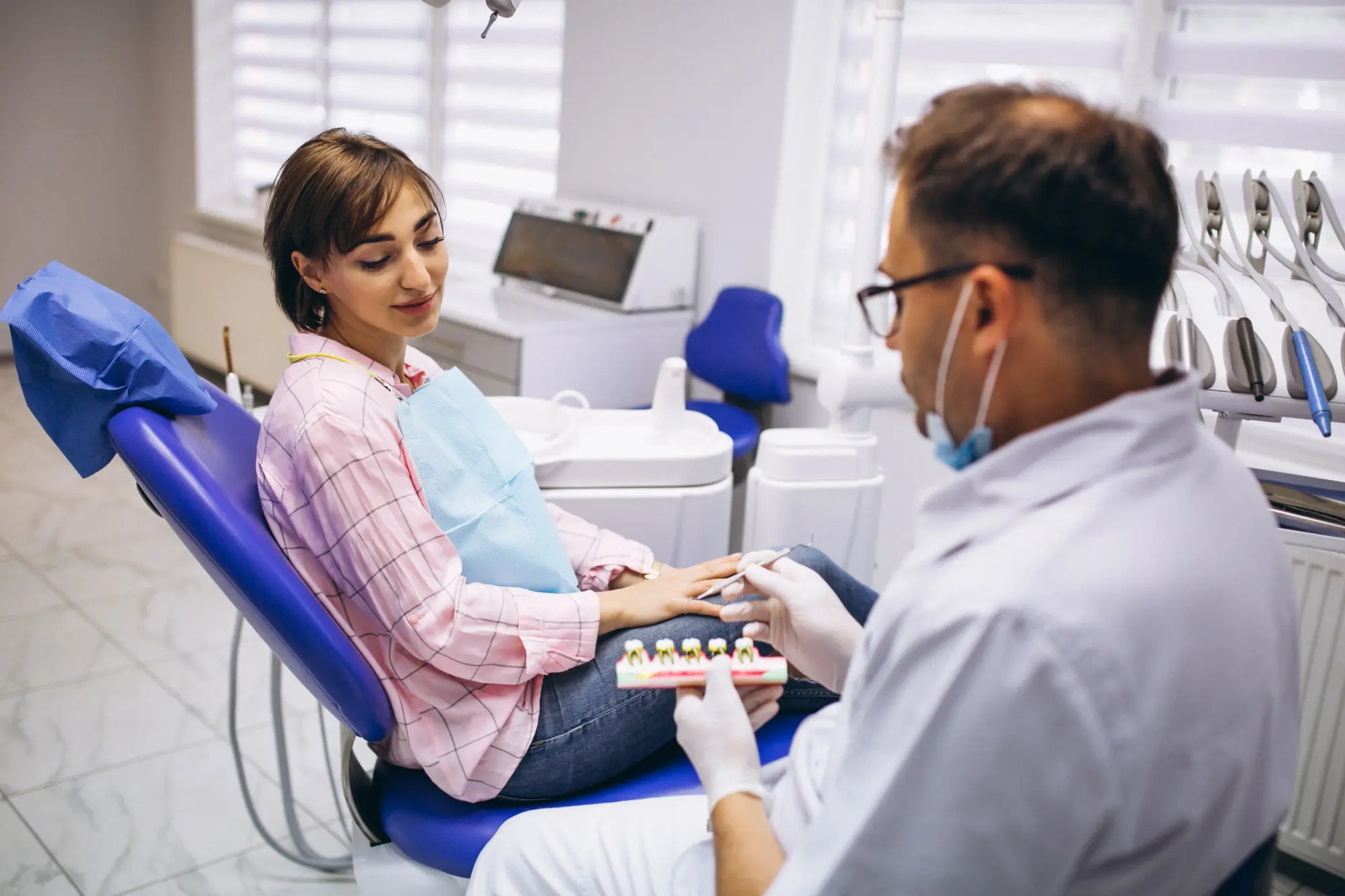 Doctor talking to patient - Image uploaded to Financing options- Nashville Dentures and Implants.
